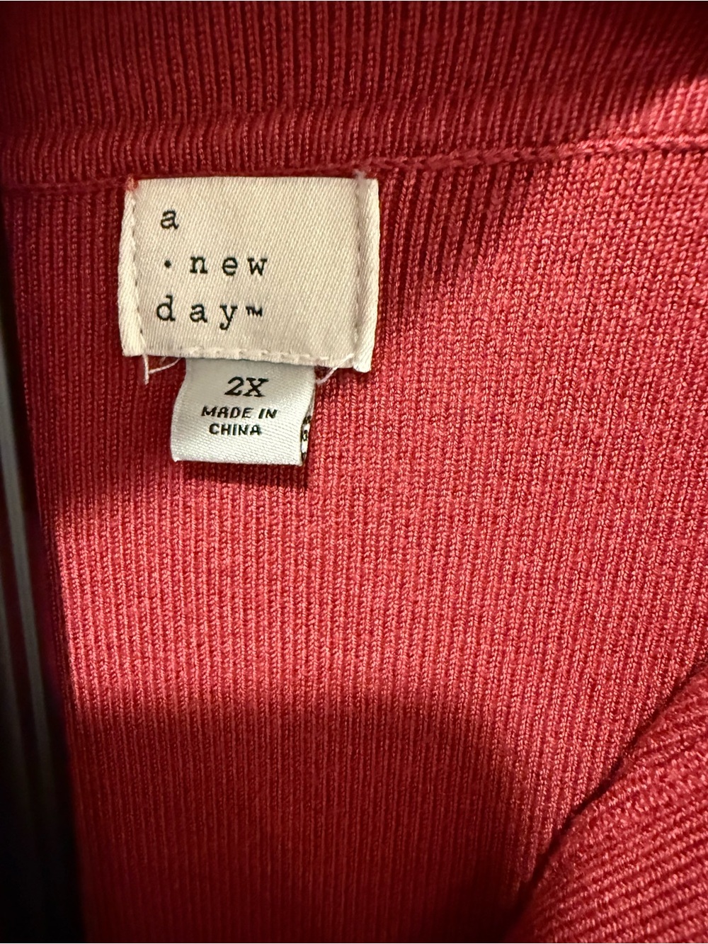 a new day Sleeveless V‑Neck Collared Tank in Cranberry Red - Picture 2 of 4